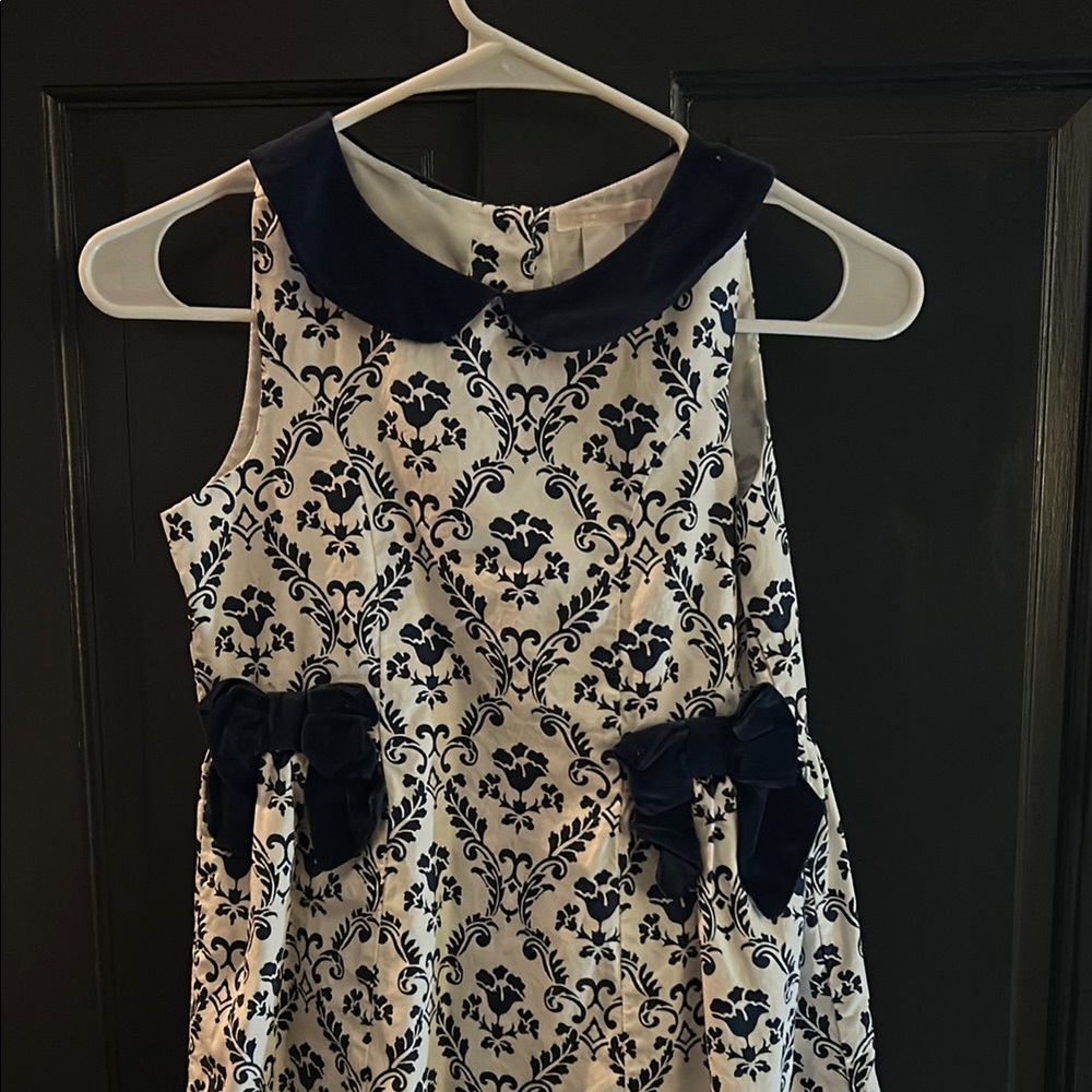 Janie and Jack Navy and White Kids Dress